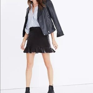 Madewell Women’s Velvet Ruffle Edge Mini Skirt